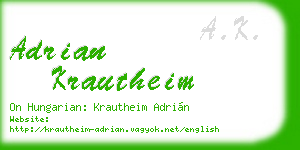 adrian krautheim business card
