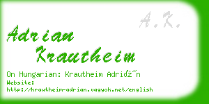 adrian krautheim business card